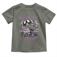 Funny Skeleton Reading At The Beach Toddler T Shirt All Booked For Summer