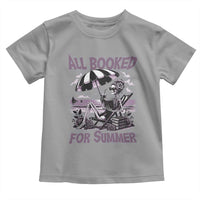 Funny Skeleton Reading At The Beach Toddler T Shirt All Booked For Summer