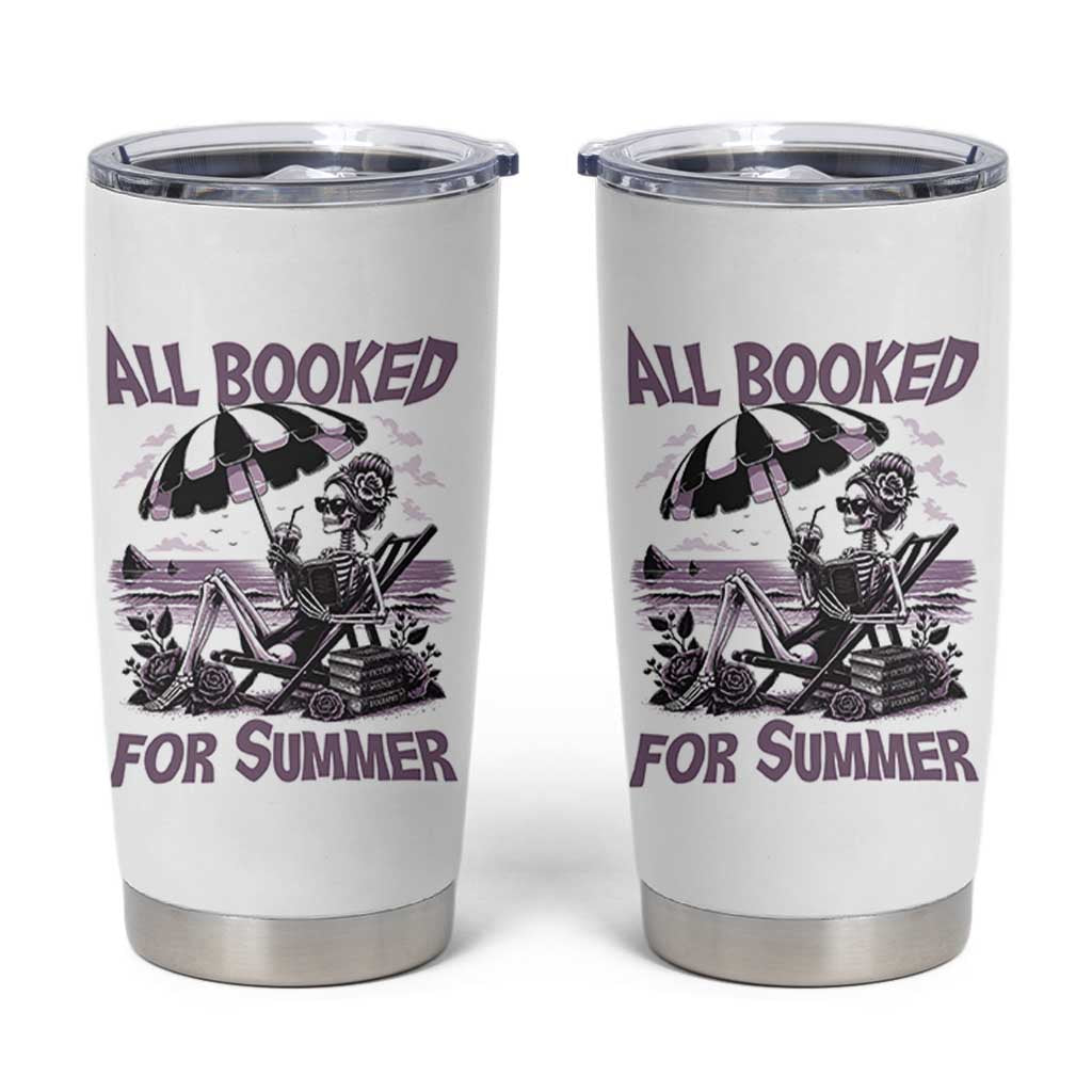 Funny Skeleton Reading At The Beach Tumbler Cup All Booked For Summer