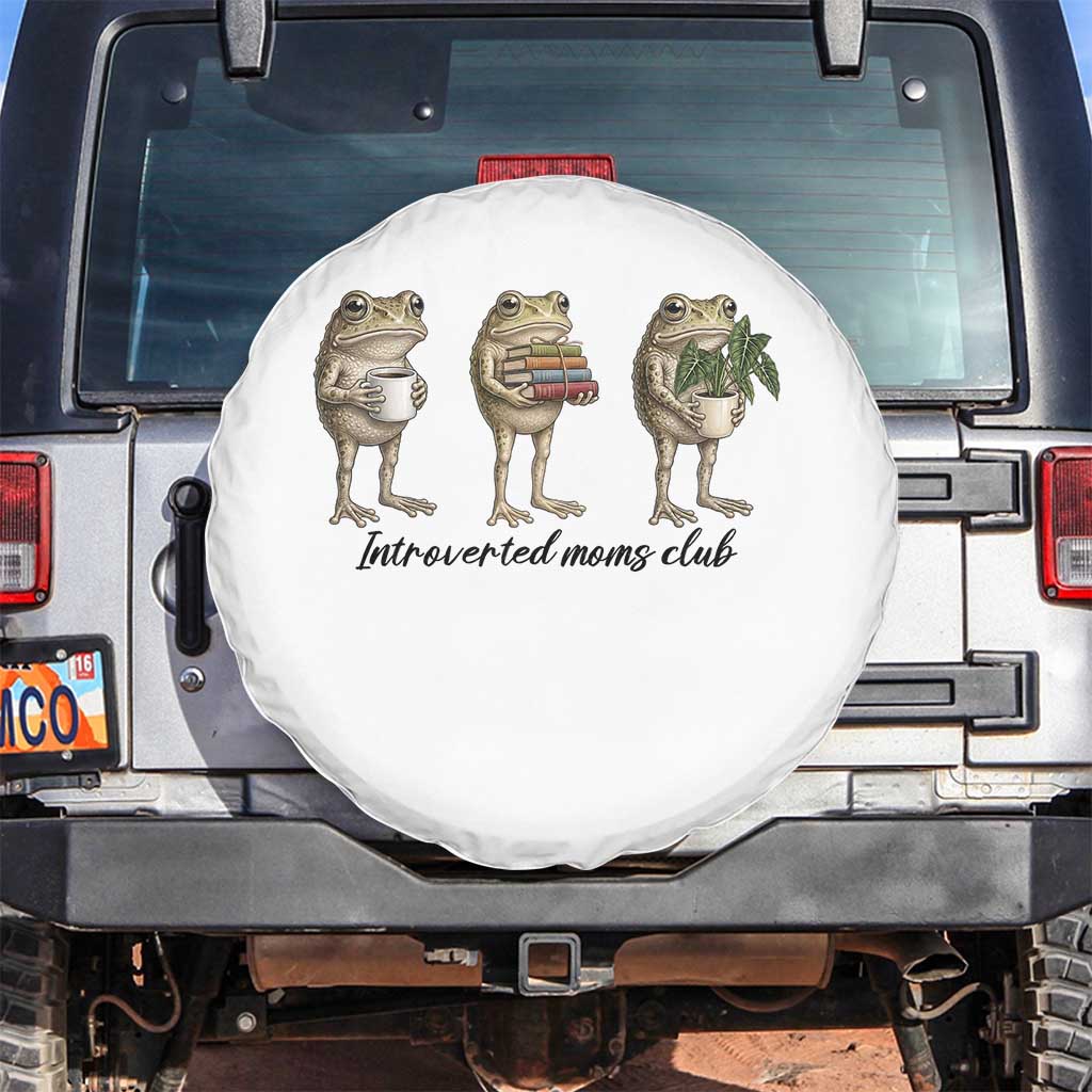 Introverted Moms Club Frog Graphic Spare Tire Cover Funny Mothers Day Gift