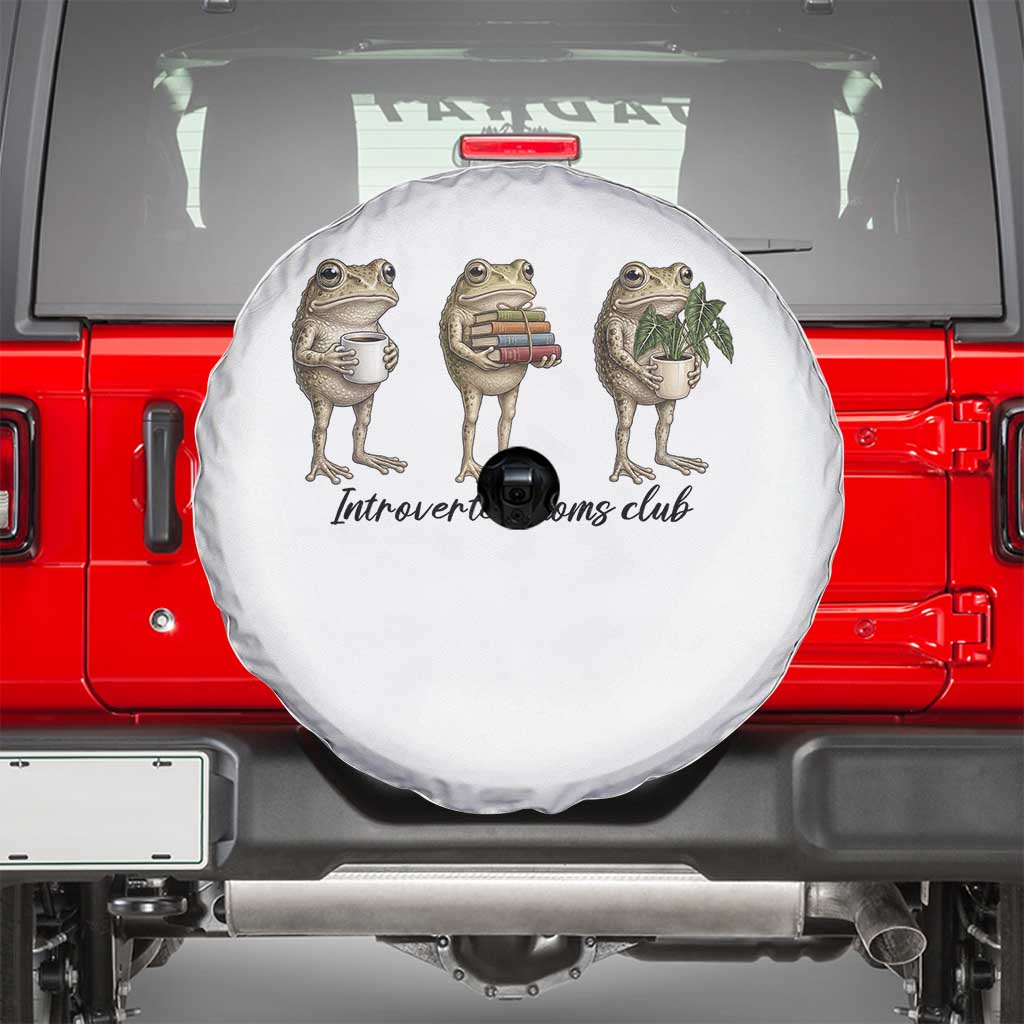 Introverted Moms Club Frog Graphic Spare Tire Cover Funny Mothers Day Gift