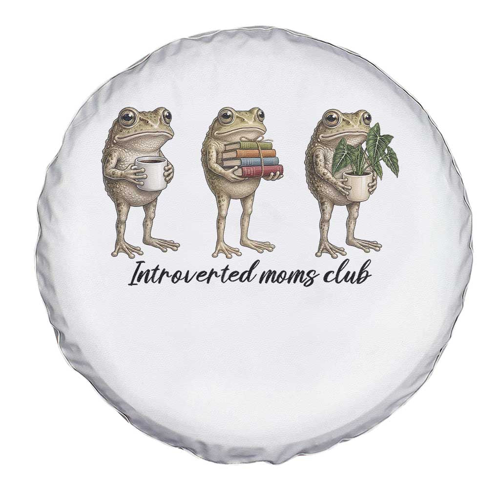 Introverted Moms Club Frog Graphic Spare Tire Cover Funny Mothers Day Gift