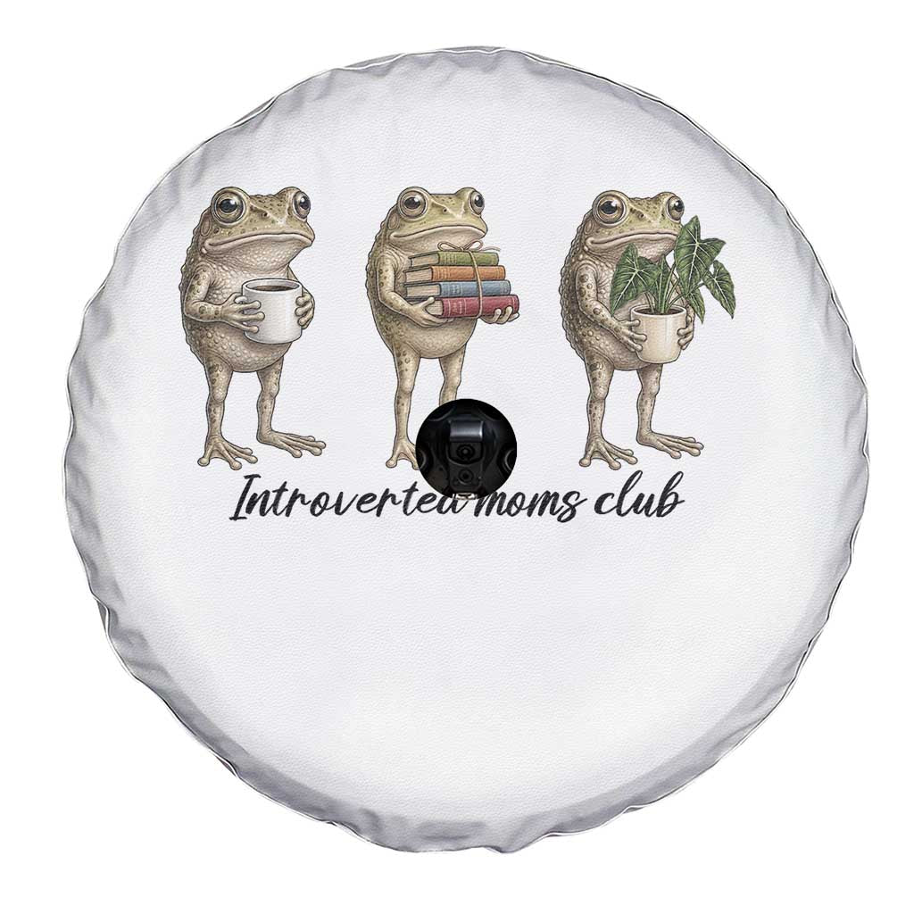 Introverted Moms Club Frog Graphic Spare Tire Cover Funny Mothers Day Gift