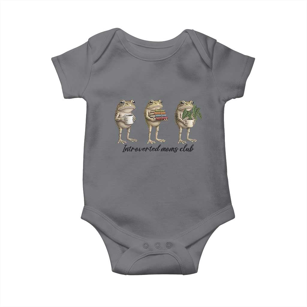 Introverted Moms Club Frog Graphic Baby Onesie Funny Mothers Day Gift