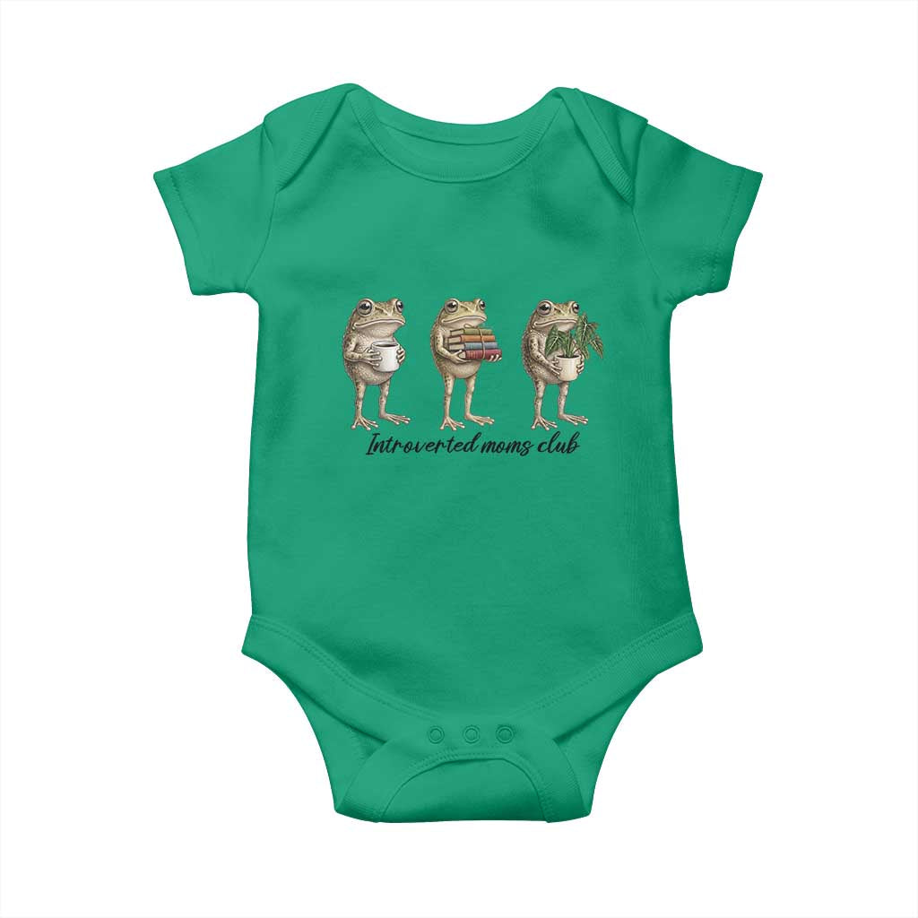 Introverted Moms Club Frog Graphic Baby Onesie Funny Mothers Day Gift