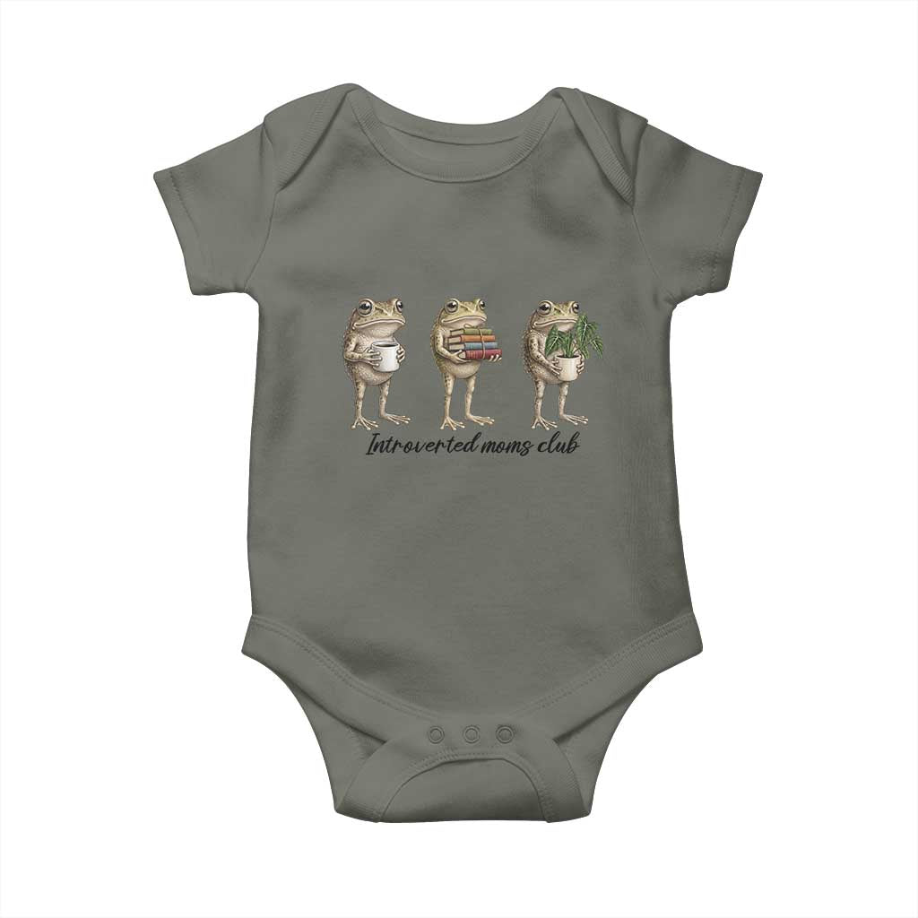Introverted Moms Club Frog Graphic Baby Onesie Funny Mothers Day Gift