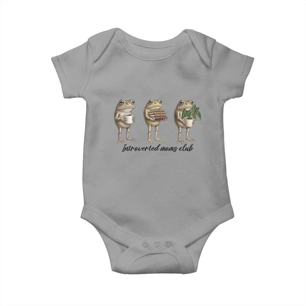 Introverted Moms Club Frog Graphic Baby Onesie Funny Mothers Day Gift
