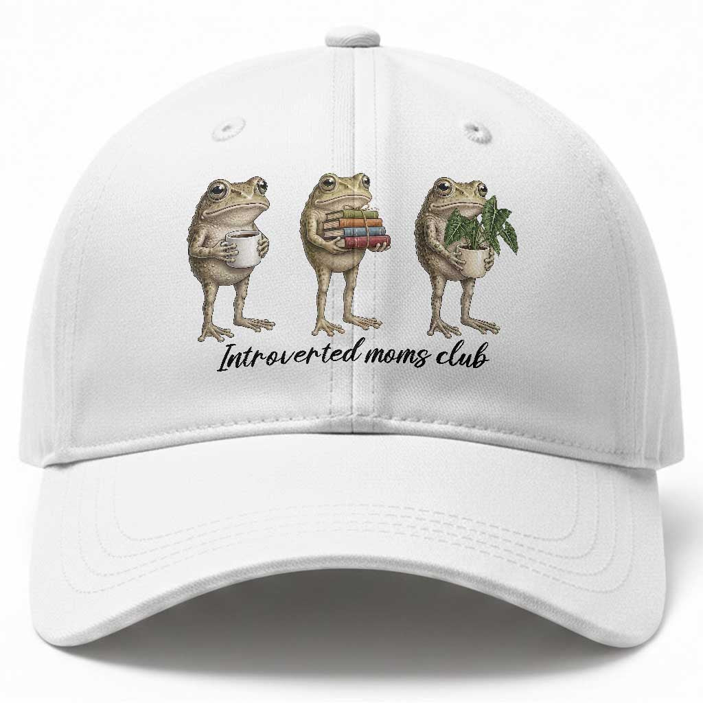 Introverted Moms Club Frog Graphic Baseball Cap Funny Mothers Day Gift