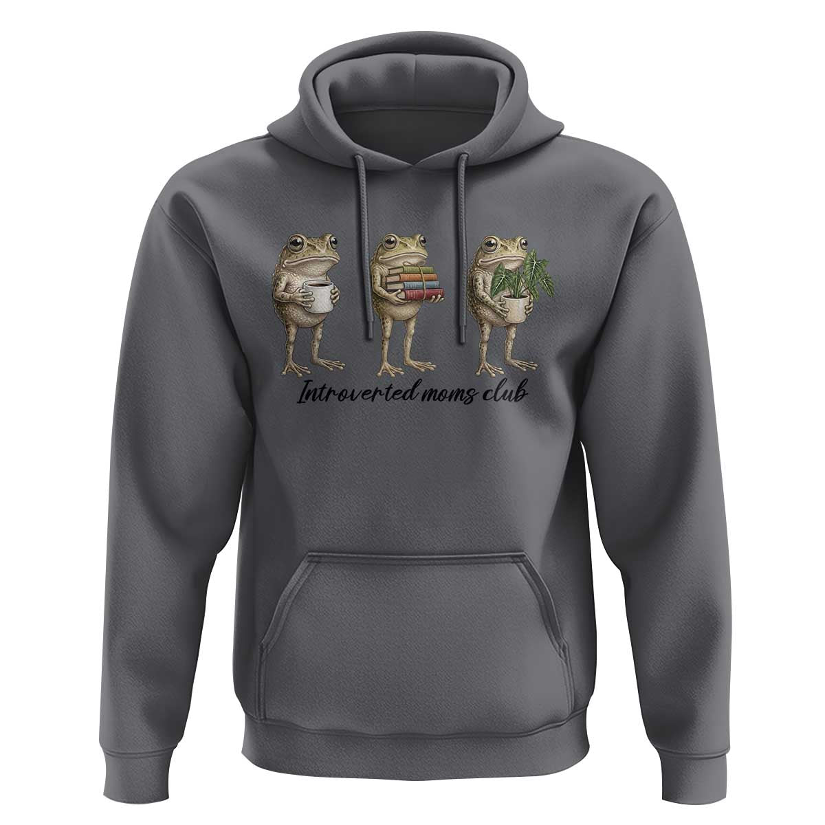 Introverted Moms Club Frog Graphic Hoodie Funny Mothers Day Gift