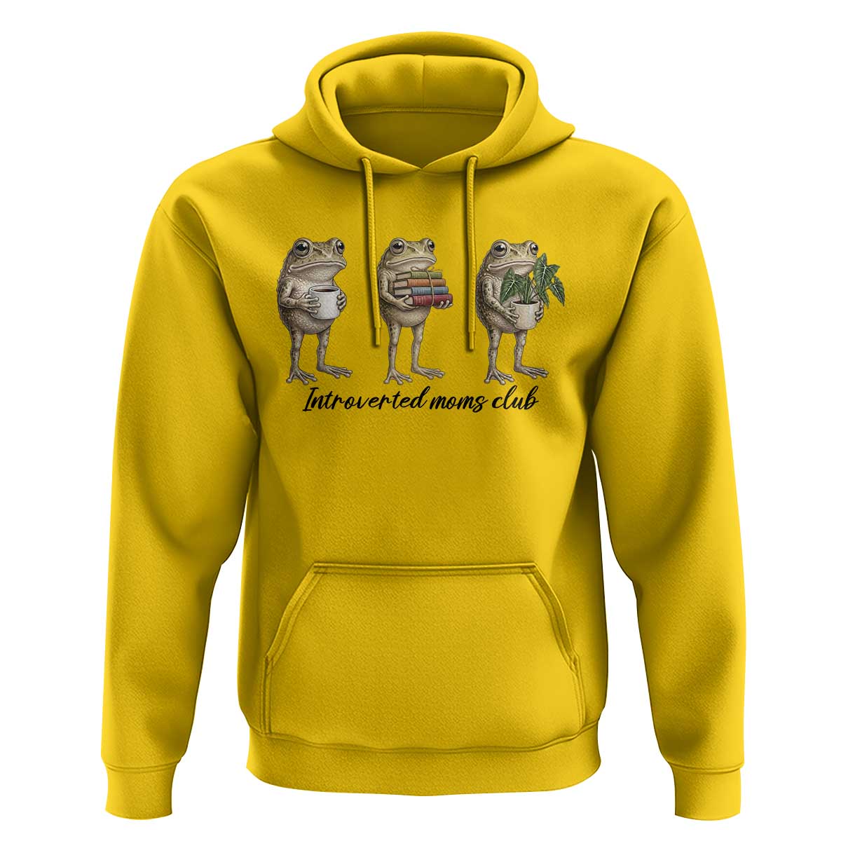 Introverted Moms Club Frog Graphic Hoodie Funny Mothers Day Gift