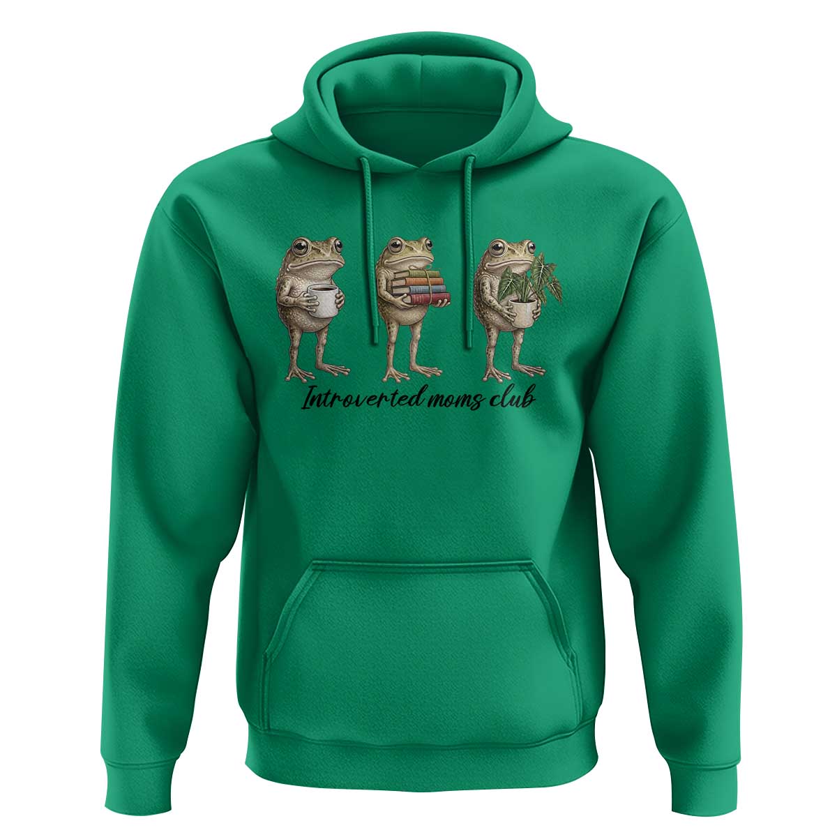 Introverted Moms Club Frog Graphic Hoodie Funny Mothers Day Gift