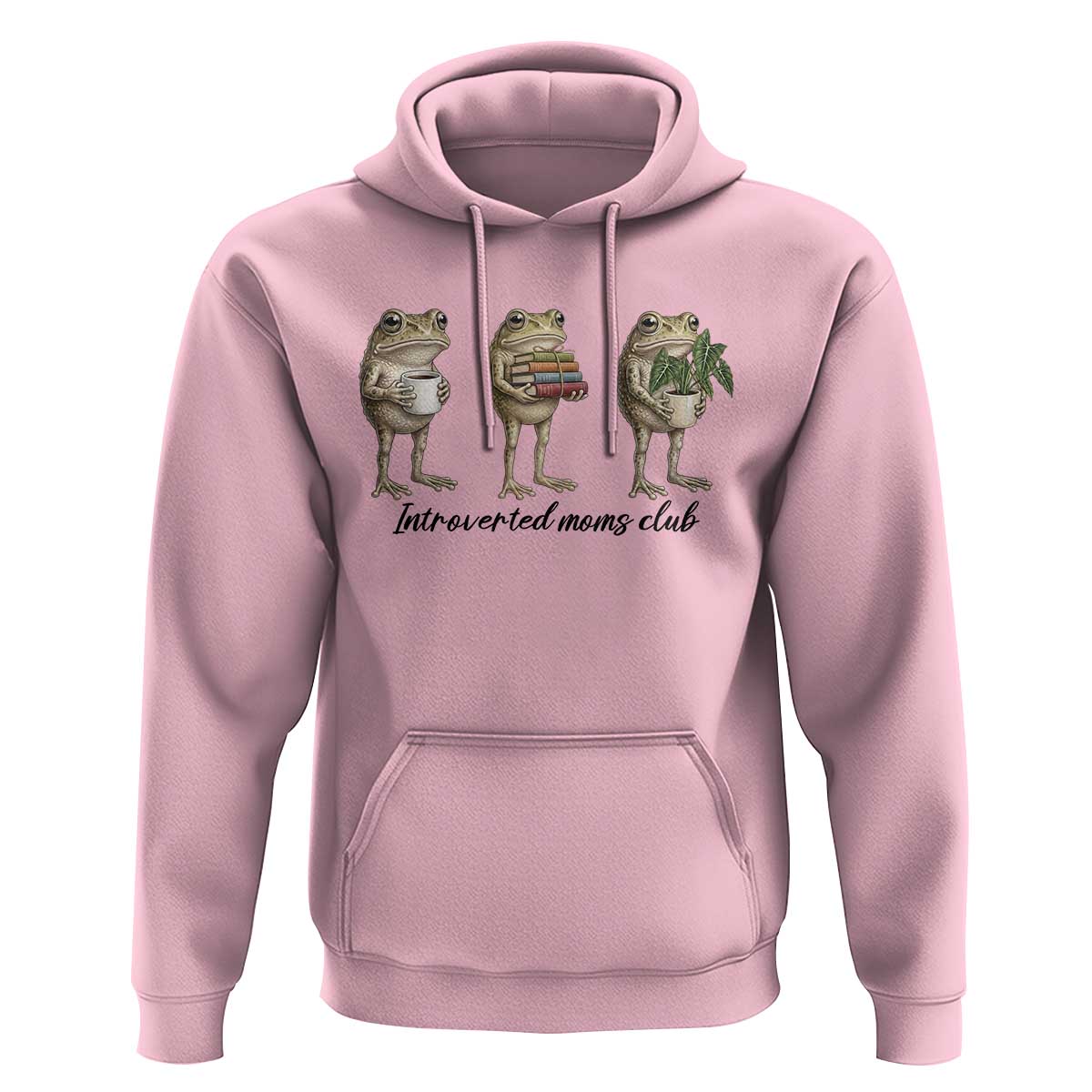 Introverted Moms Club Frog Graphic Hoodie Funny Mothers Day Gift