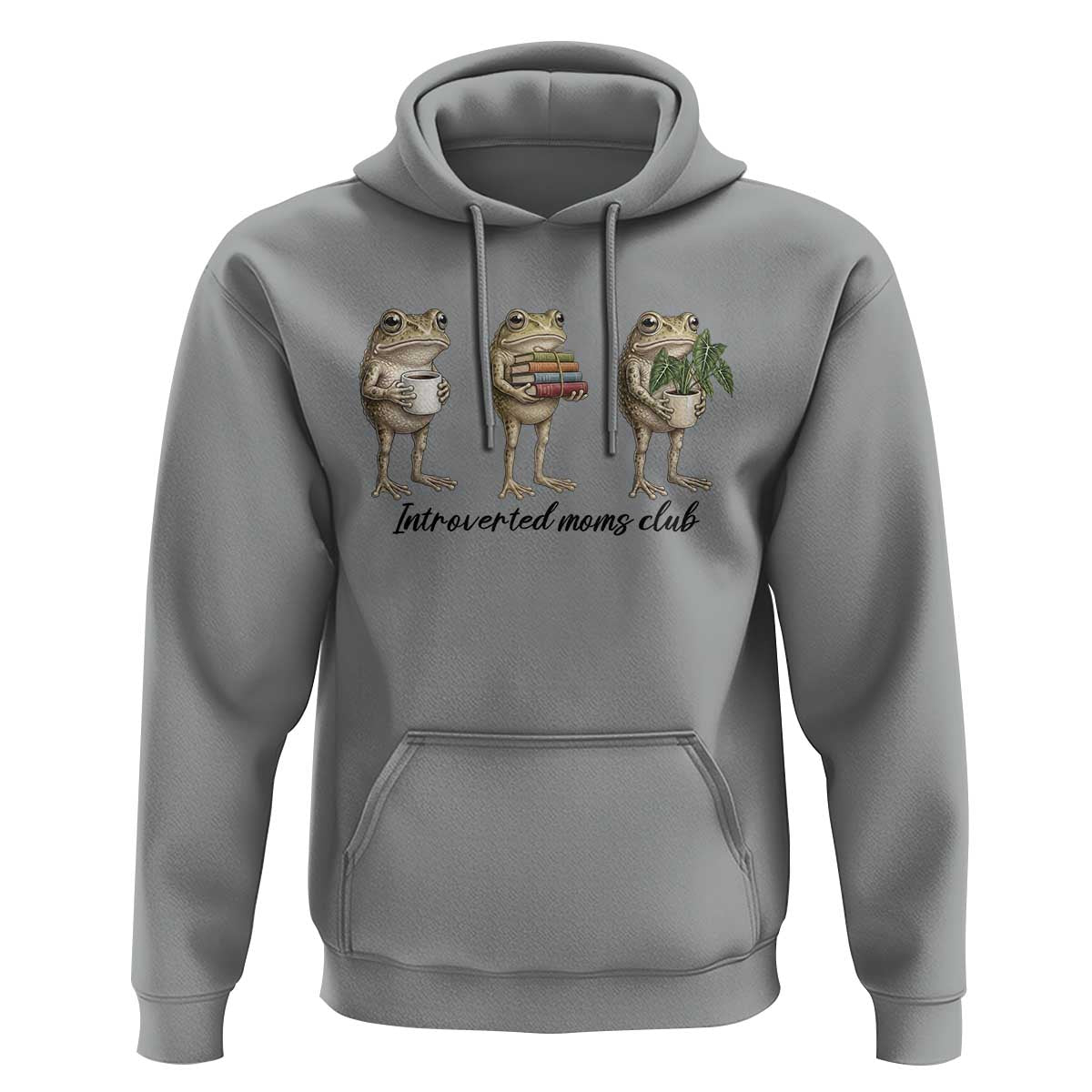 Introverted Moms Club Frog Graphic Hoodie Funny Mothers Day Gift