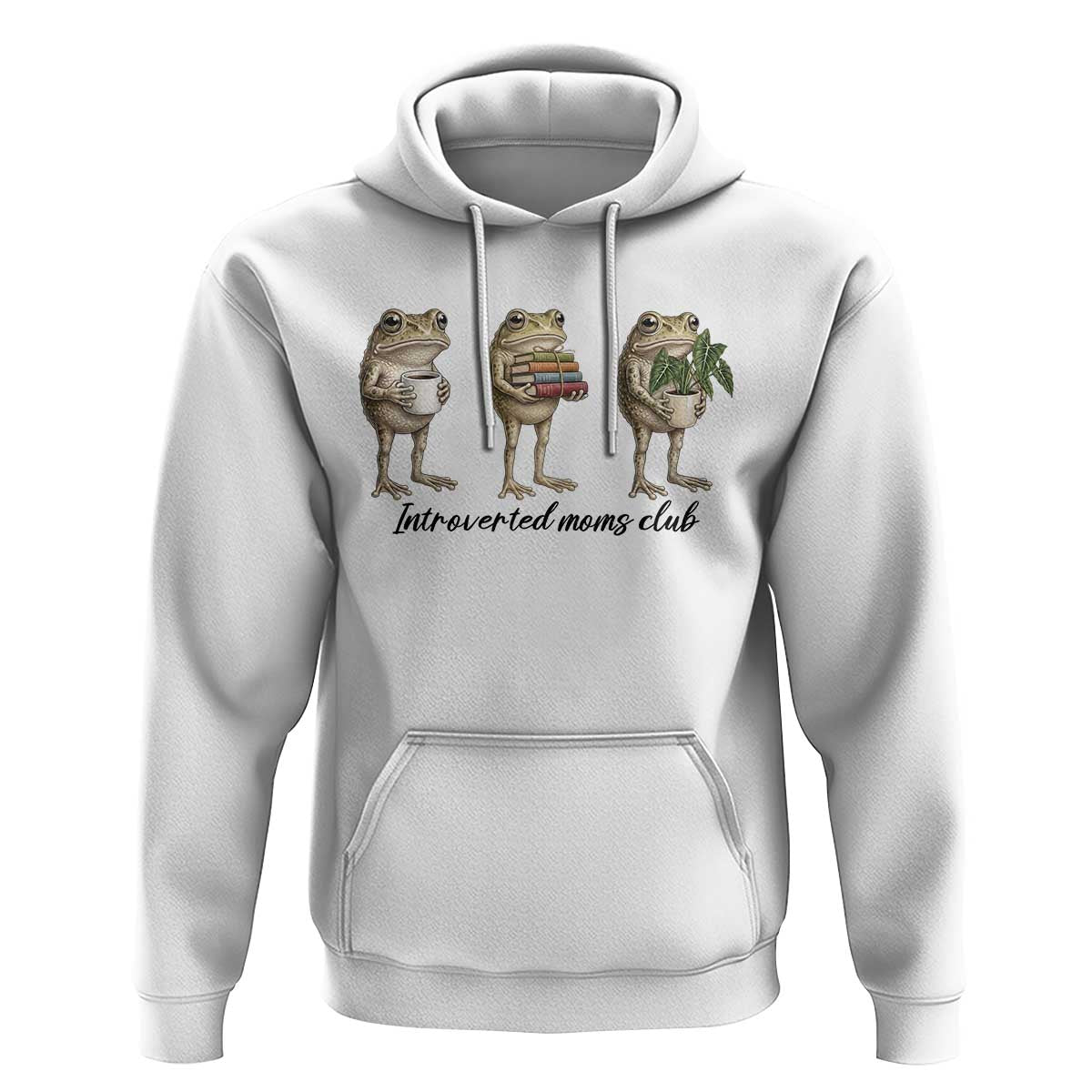 Introverted Moms Club Frog Graphic Hoodie Funny Mothers Day Gift