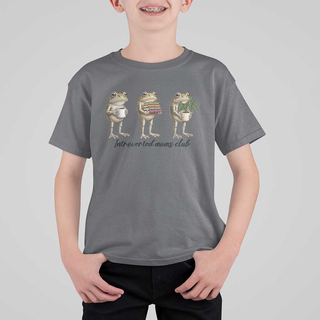 Introverted Moms Club Frog Graphic T Shirt For Kid Funny Mothers Day Gift