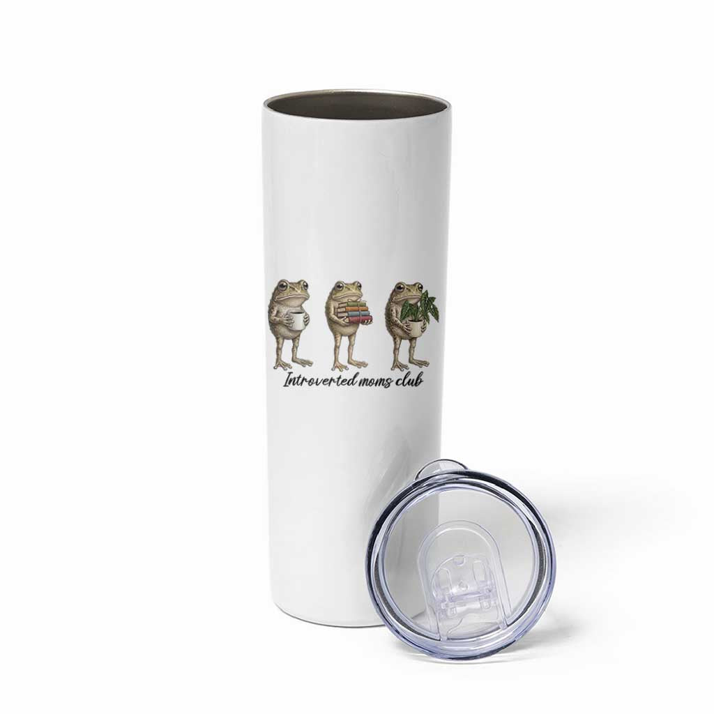 Introverted Moms Club Frog Graphic Skinny Tumbler Funny Mothers Day Gift