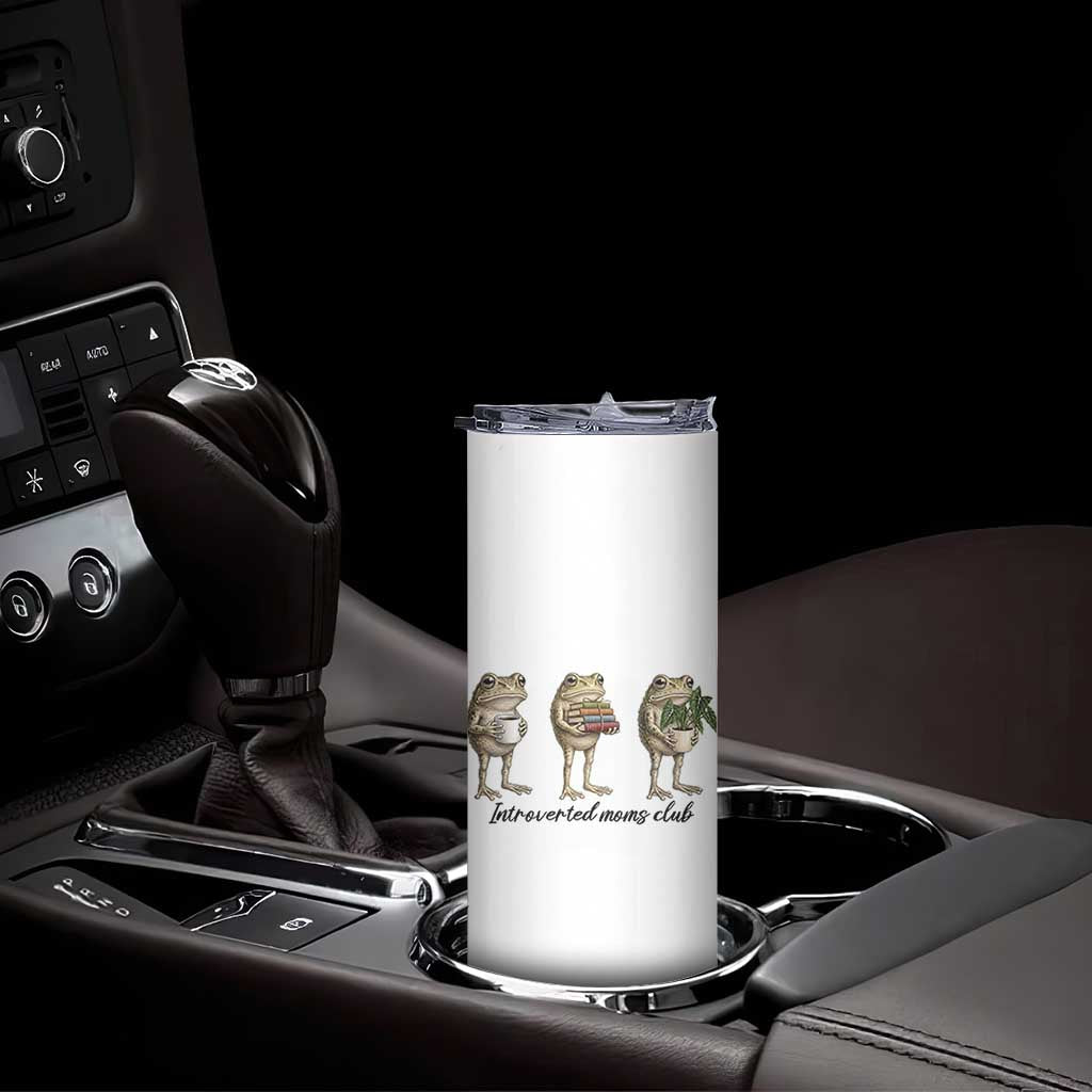Introverted Moms Club Frog Graphic Skinny Tumbler Funny Mothers Day Gift
