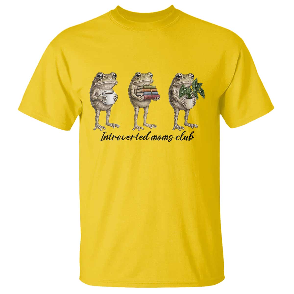 Introverted Moms Club Frog Graphic T Shirt Funny Mothers Day Gift