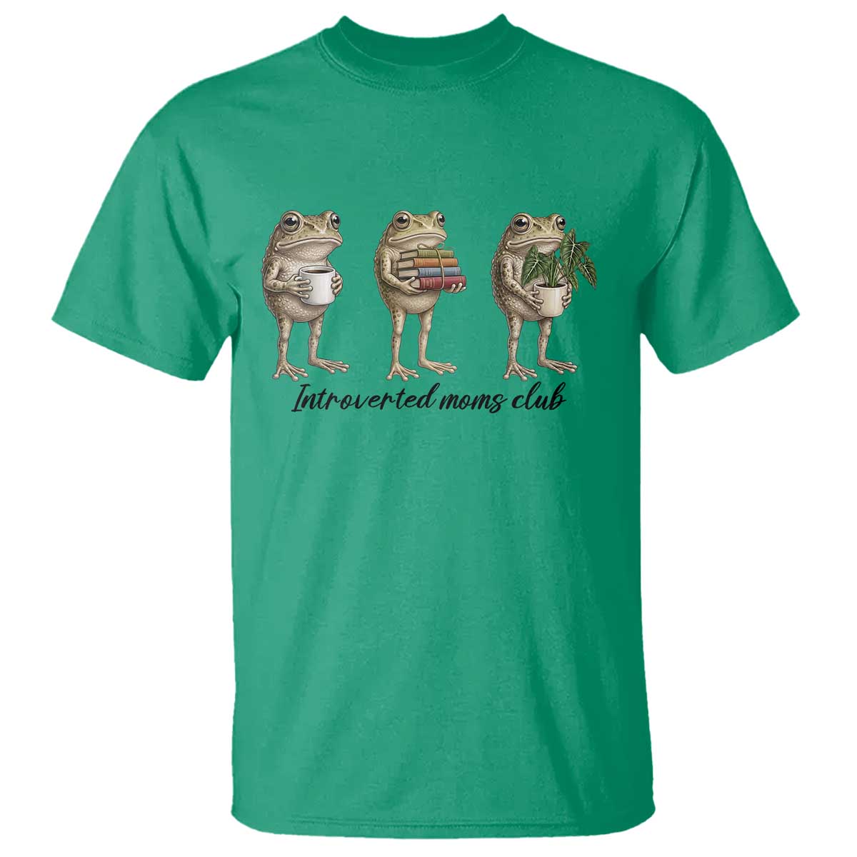 Introverted Moms Club Frog Graphic T Shirt Funny Mothers Day Gift