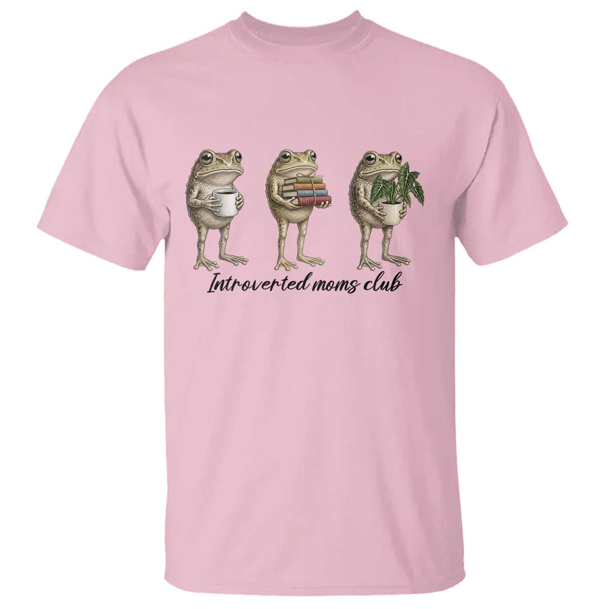 Introverted Moms Club Frog Graphic T Shirt Funny Mothers Day Gift
