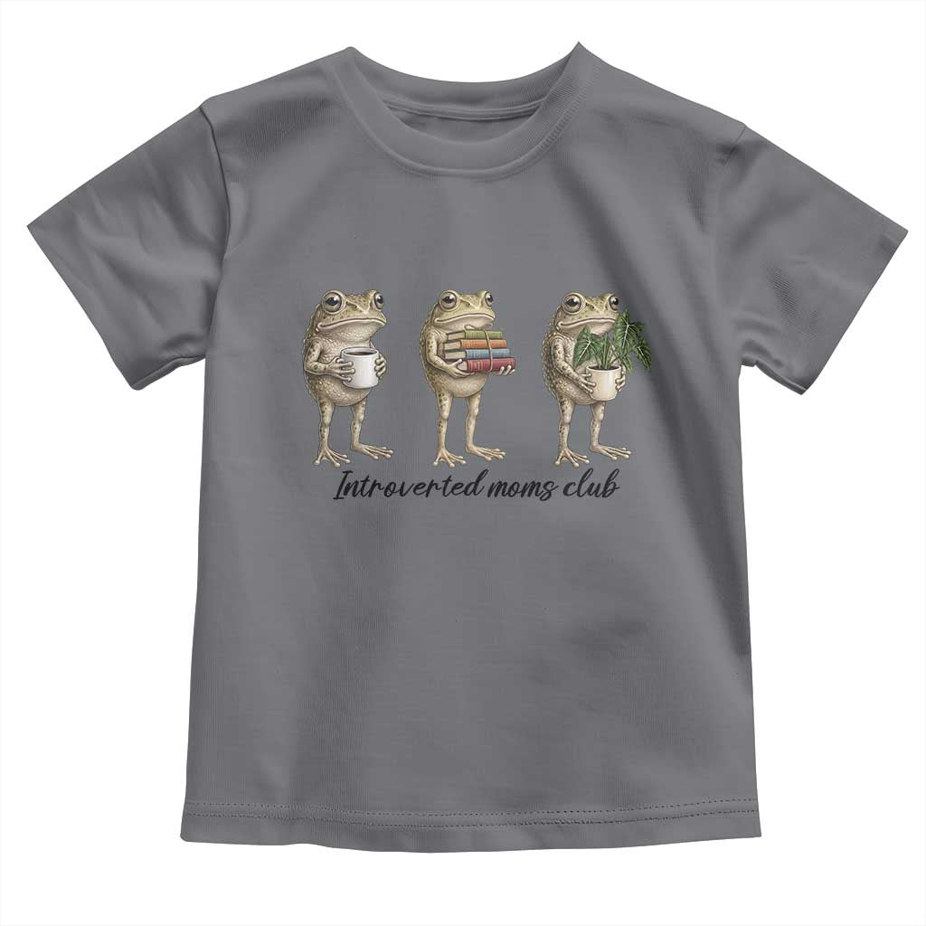 Introverted Moms Club Frog Graphic Toddler T Shirt Funny Mothers Day Gift