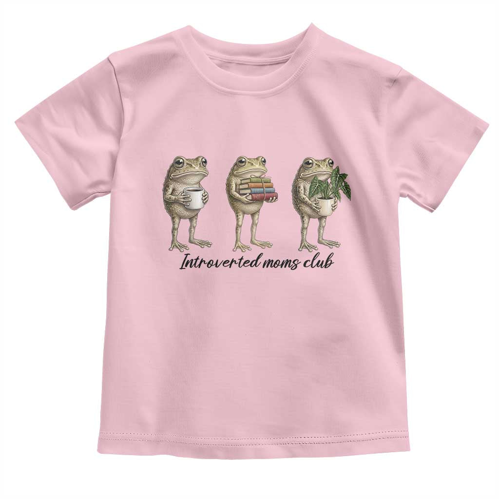 Introverted Moms Club Frog Graphic Toddler T Shirt Funny Mothers Day Gift
