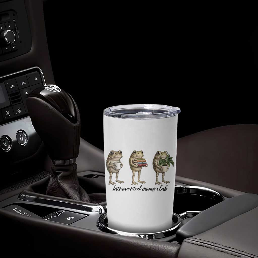 Introverted Moms Club Frog Graphic Tumbler Cup Funny Mothers Day Gift