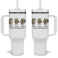 Introverted Moms Club Frog Graphic Tumbler With Handle Funny Mothers Day Gift