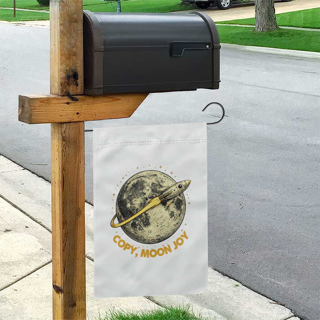 Copy Moon Joy Space Lover Lunar Mission Garden Flag Astronaut Sci Fi Graphic