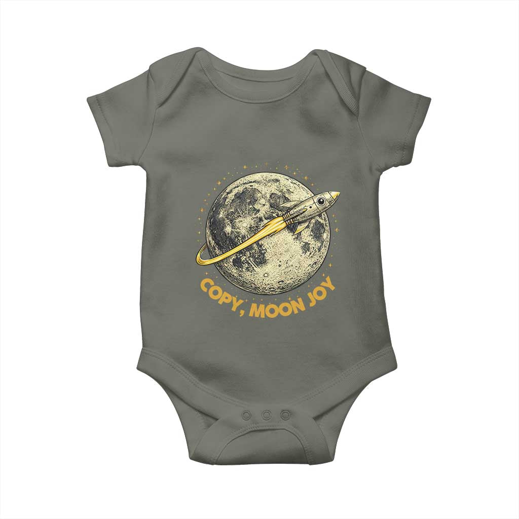 Copy Moon Joy Space Lover Lunar Mission Baby Onesie Astronaut Sci Fi Graphic