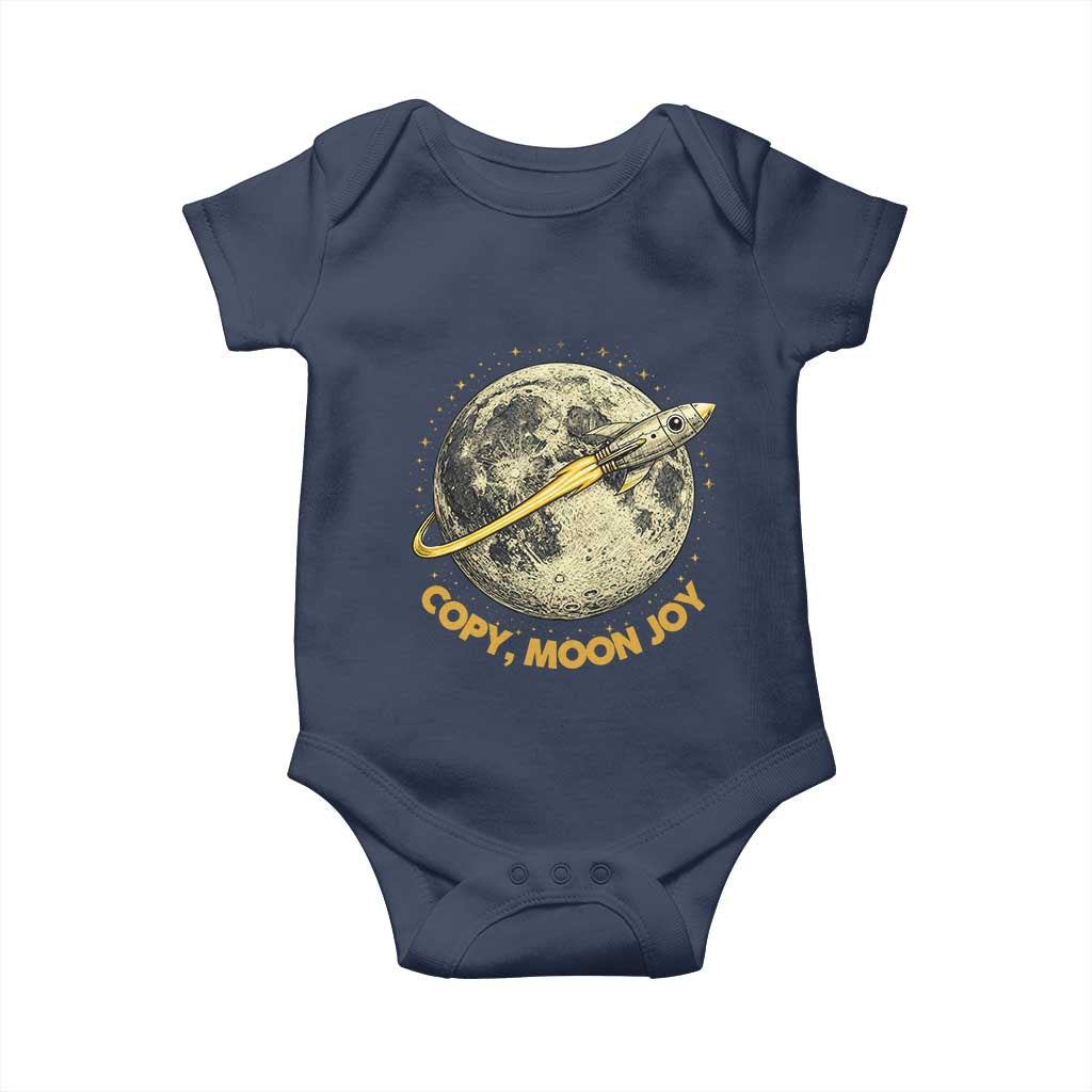 Copy Moon Joy Space Lover Lunar Mission Baby Onesie Astronaut Sci Fi Graphic