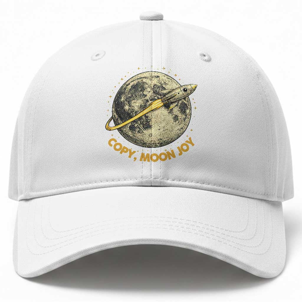 Copy Moon Joy Space Lover Lunar Mission Baseball Cap Astronaut Sci Fi Graphic