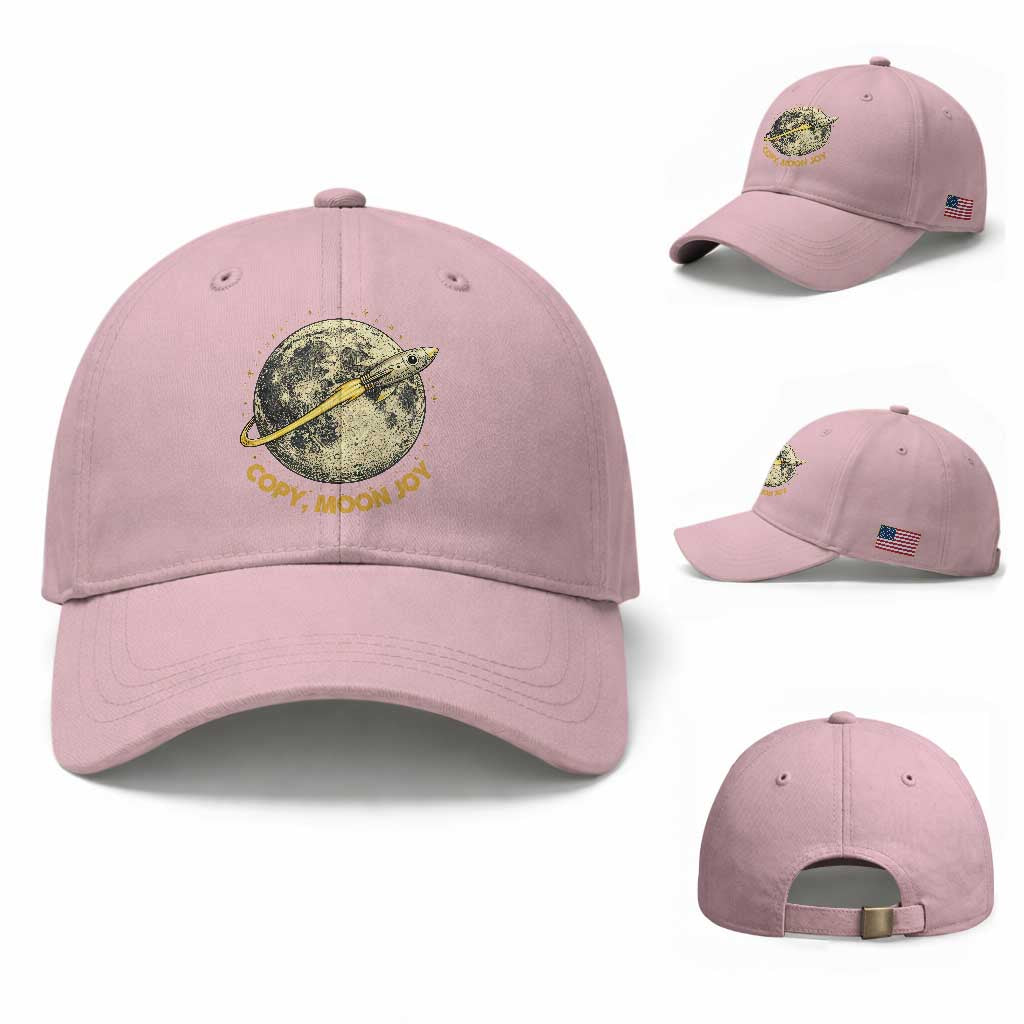 Copy Moon Joy Space Lover Lunar Mission Baseball Cap Astronaut Sci Fi Graphic