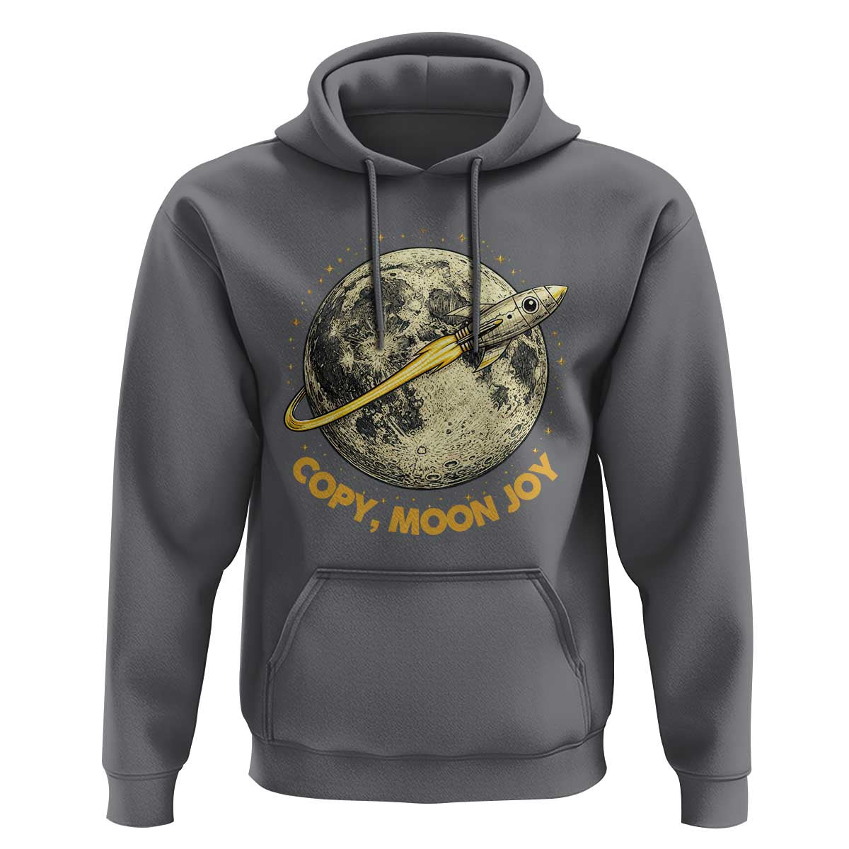 Copy Moon Joy Space Lover Lunar Mission Hoodie Astronaut Sci Fi Graphic