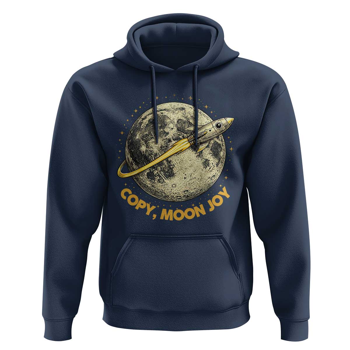 Copy Moon Joy Space Lover Lunar Mission Hoodie Astronaut Sci Fi Graphic