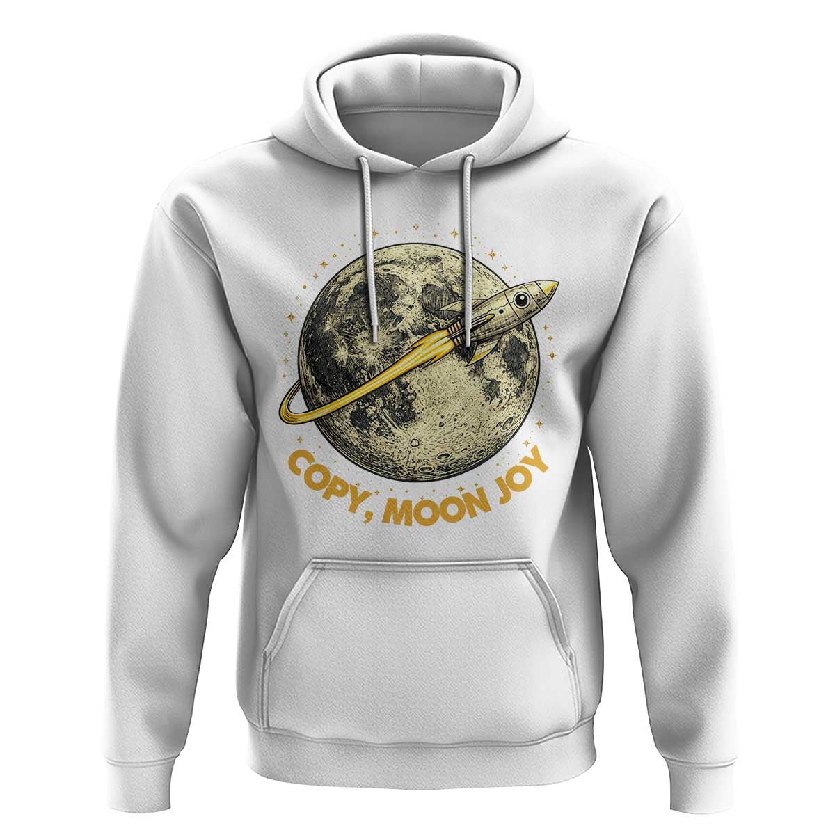 Copy Moon Joy Space Lover Lunar Mission Hoodie Astronaut Sci Fi Graphic