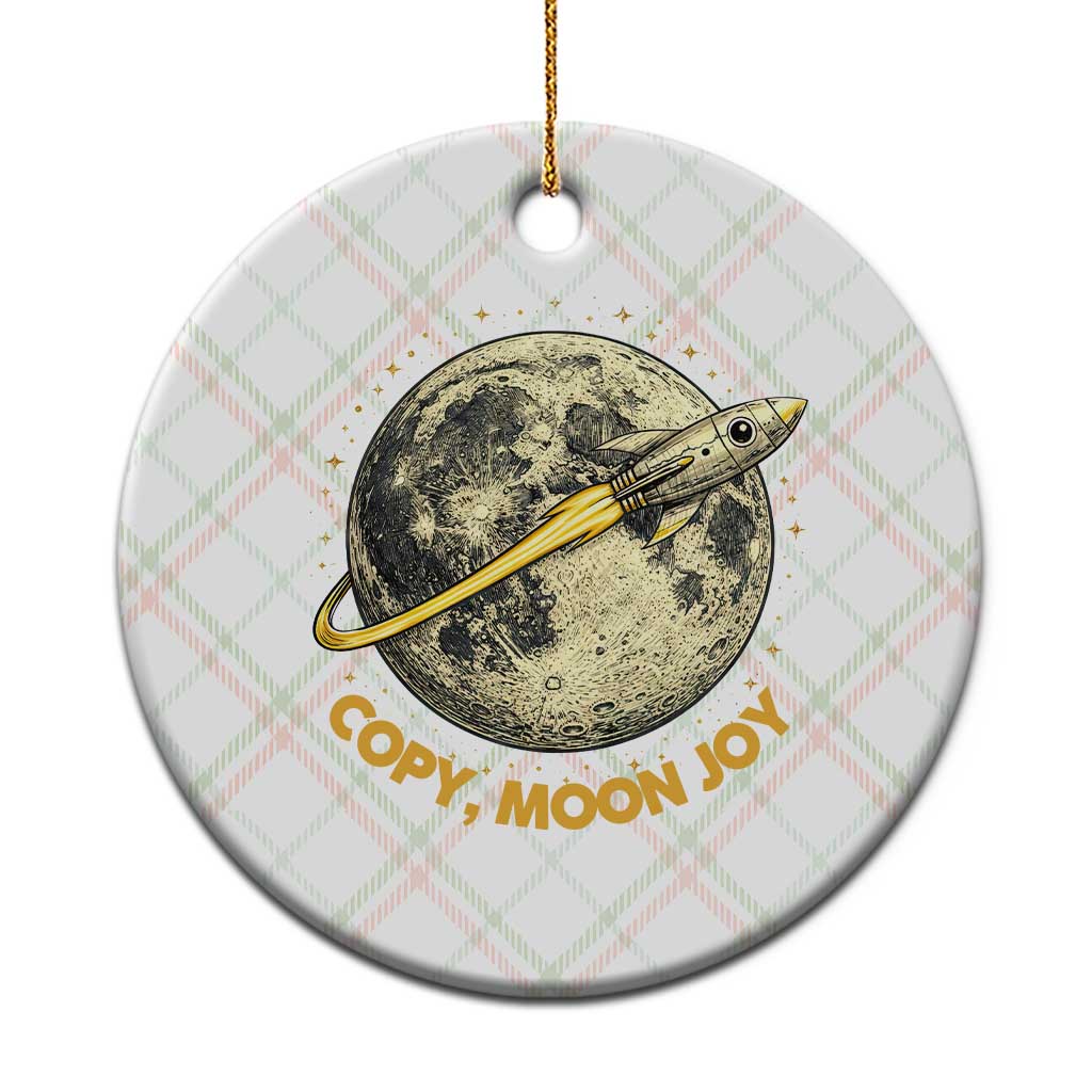 Copy Moon Joy Space Lover Lunar Mission Ceramic Ornament Astronaut Sci Fi Graphic