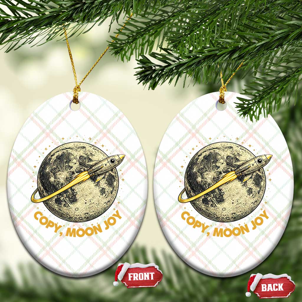 Copy Moon Joy Space Lover Lunar Mission Ceramic Ornament Astronaut Sci Fi Graphic