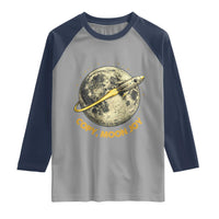 Copy Moon Joy Space Lover Lunar Mission Raglan Shirt Astronaut Sci Fi Graphic