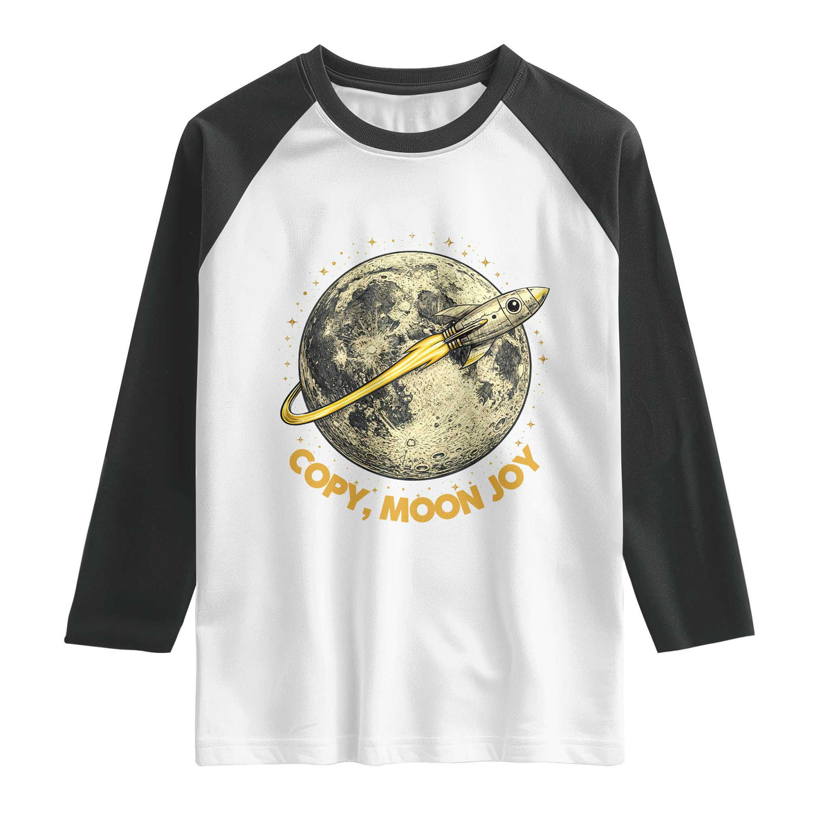Copy Moon Joy Space Lover Lunar Mission Raglan Shirt Astronaut Sci Fi Graphic