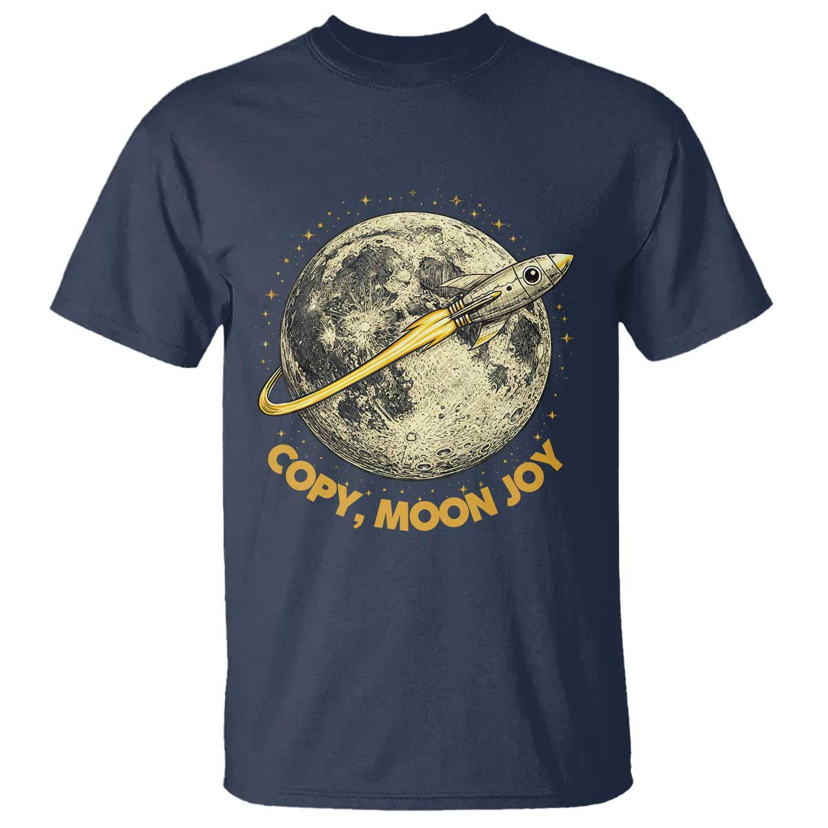 Copy Moon Joy Space Lover Lunar Mission T Shirt Astronaut Sci Fi Graphic