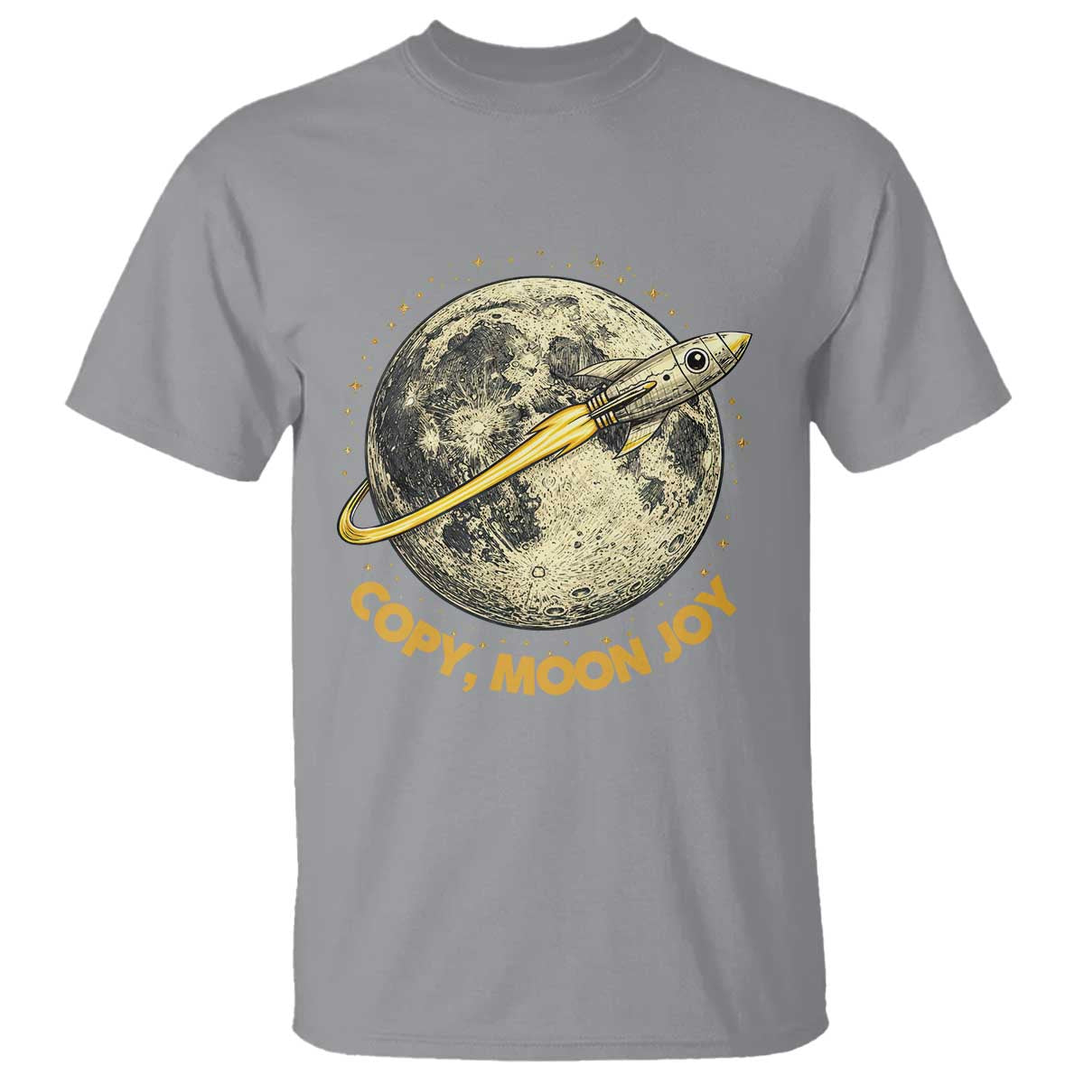 Copy Moon Joy Space Lover Lunar Mission T Shirt Astronaut Sci Fi Graphic