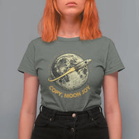 Copy Moon Joy Space Lover Lunar Mission T Shirt For Women Astronaut Sci Fi Graphic