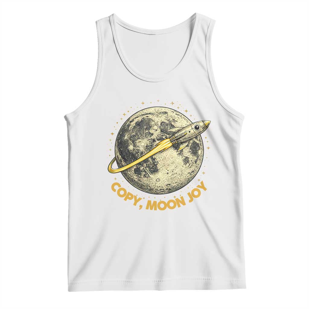 Copy Moon Joy Space Lover Lunar Mission Tank Top Astronaut Sci Fi Graphic