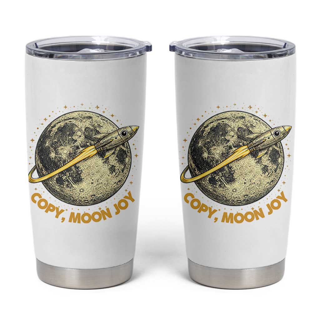 Copy Moon Joy Space Lover Lunar Mission Tumbler Cup Astronaut Sci Fi Graphic