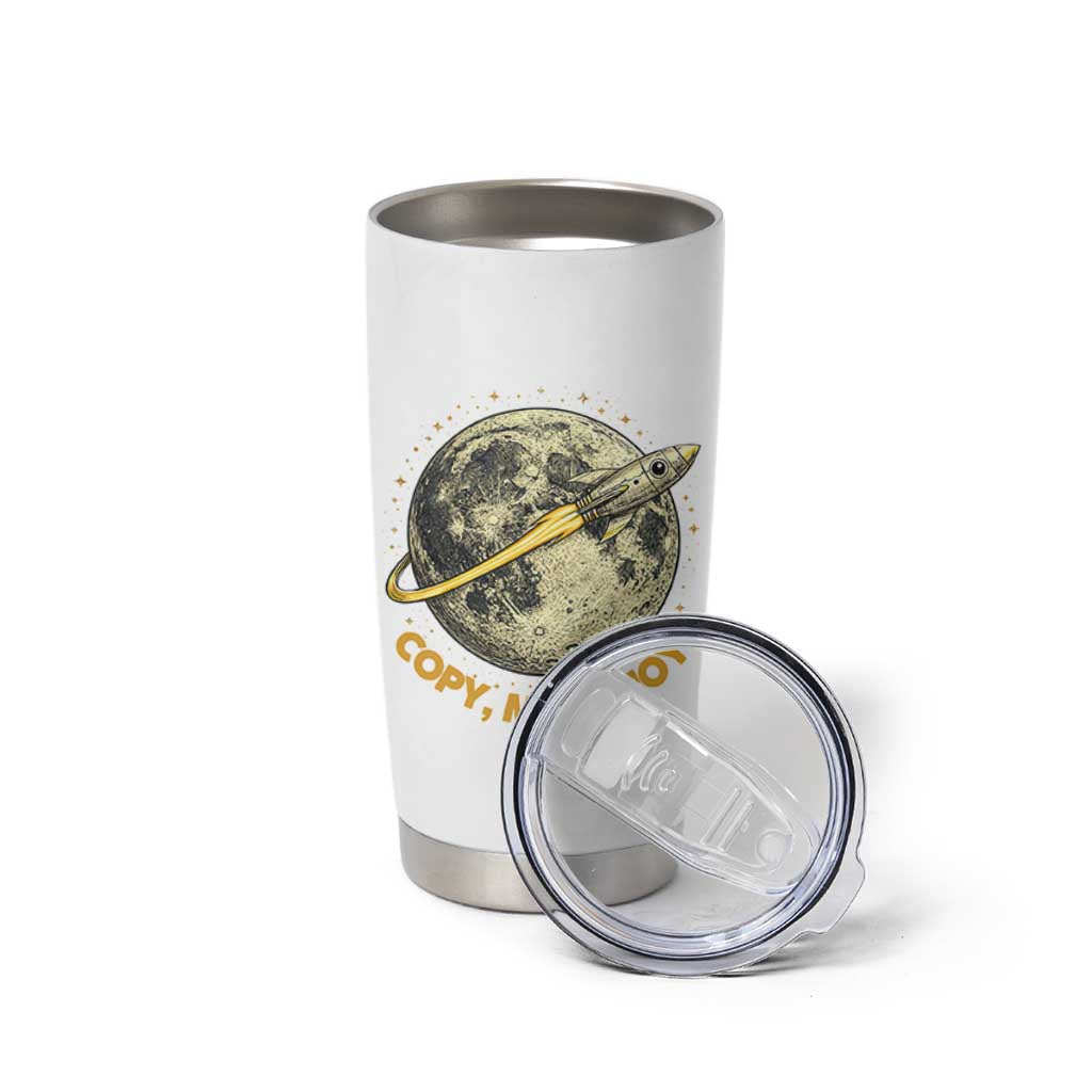 Copy Moon Joy Space Lover Lunar Mission Tumbler Cup Astronaut Sci Fi Graphic