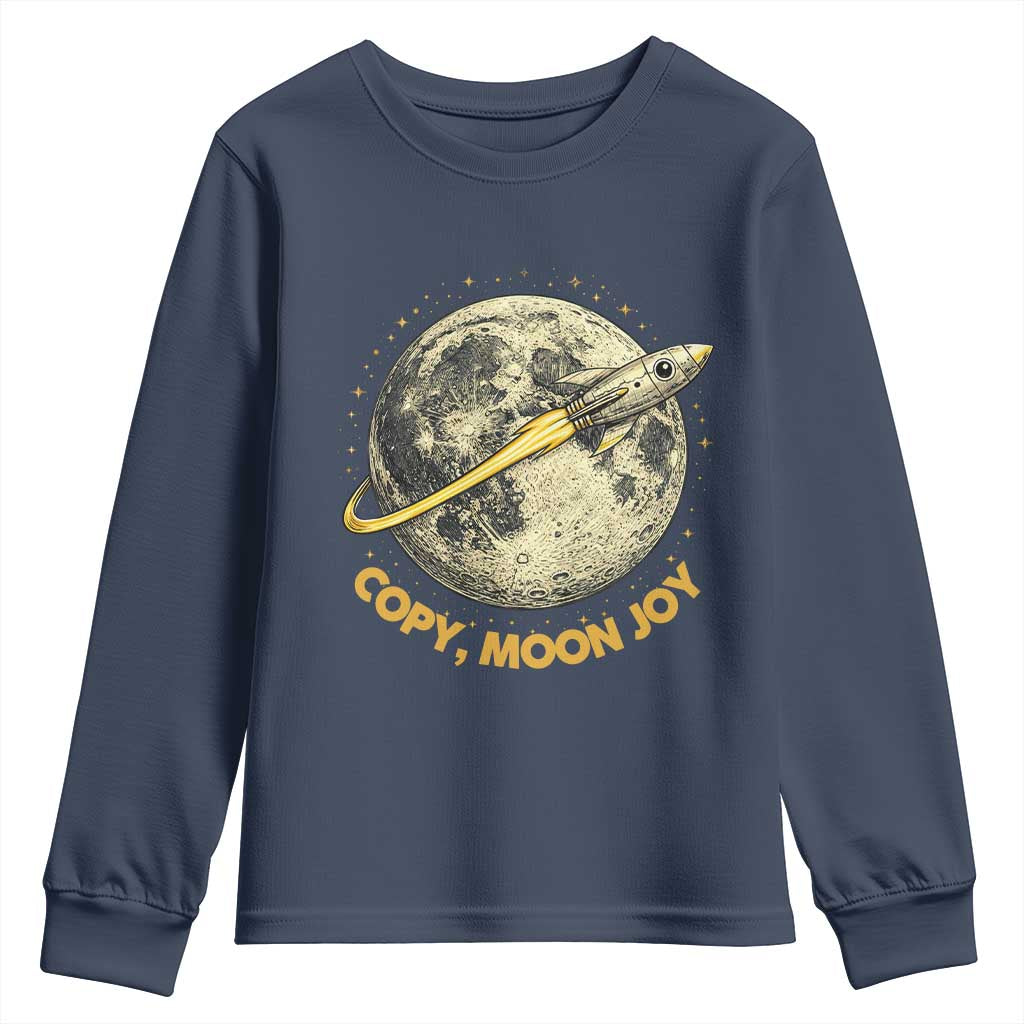Copy Moon Joy Space Lover Lunar Mission Youth Sweatshirt Astronaut Sci Fi Graphic