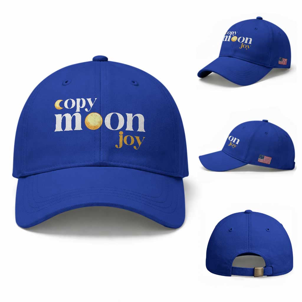 Copy Moon Joy Statement Full Moon Baseball Cap Space Exploration Lunar Journey 2026