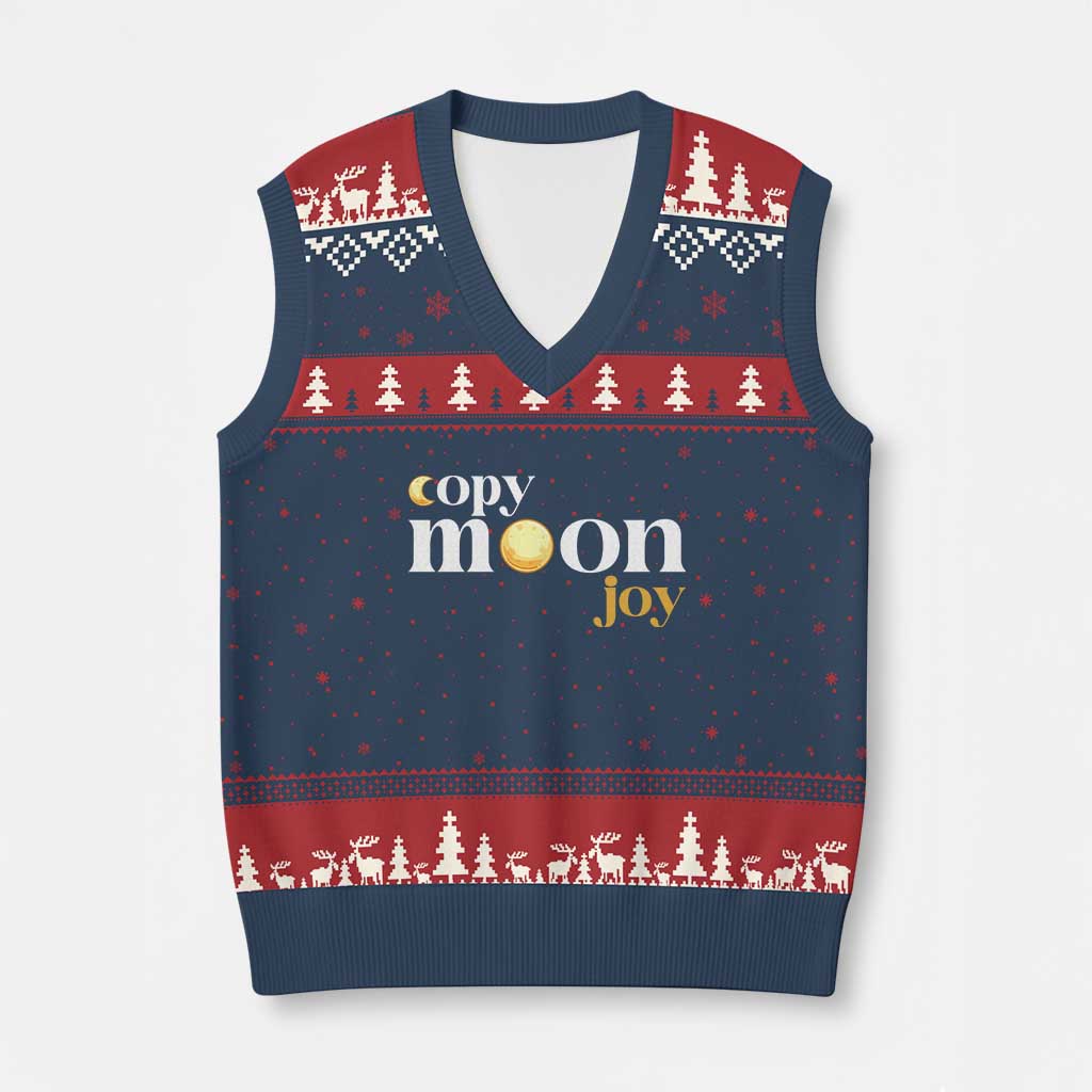 Copy Moon Joy Statement Full Moon V-Neck Knit Sweater Vest Space Exploration Lunar Journey 2026