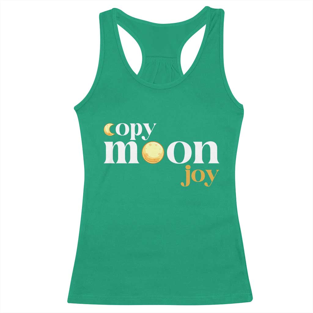 Copy Moon Joy Statement Full Moon Racerback Tank Top Space Exploration Lunar Journey 2026